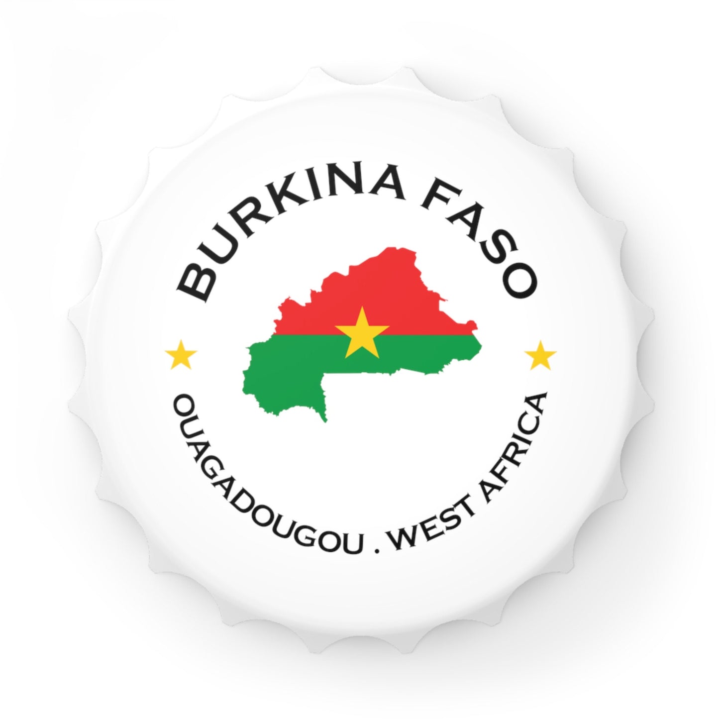 Burkina Faso Bottle Opener and Fridge Magnet