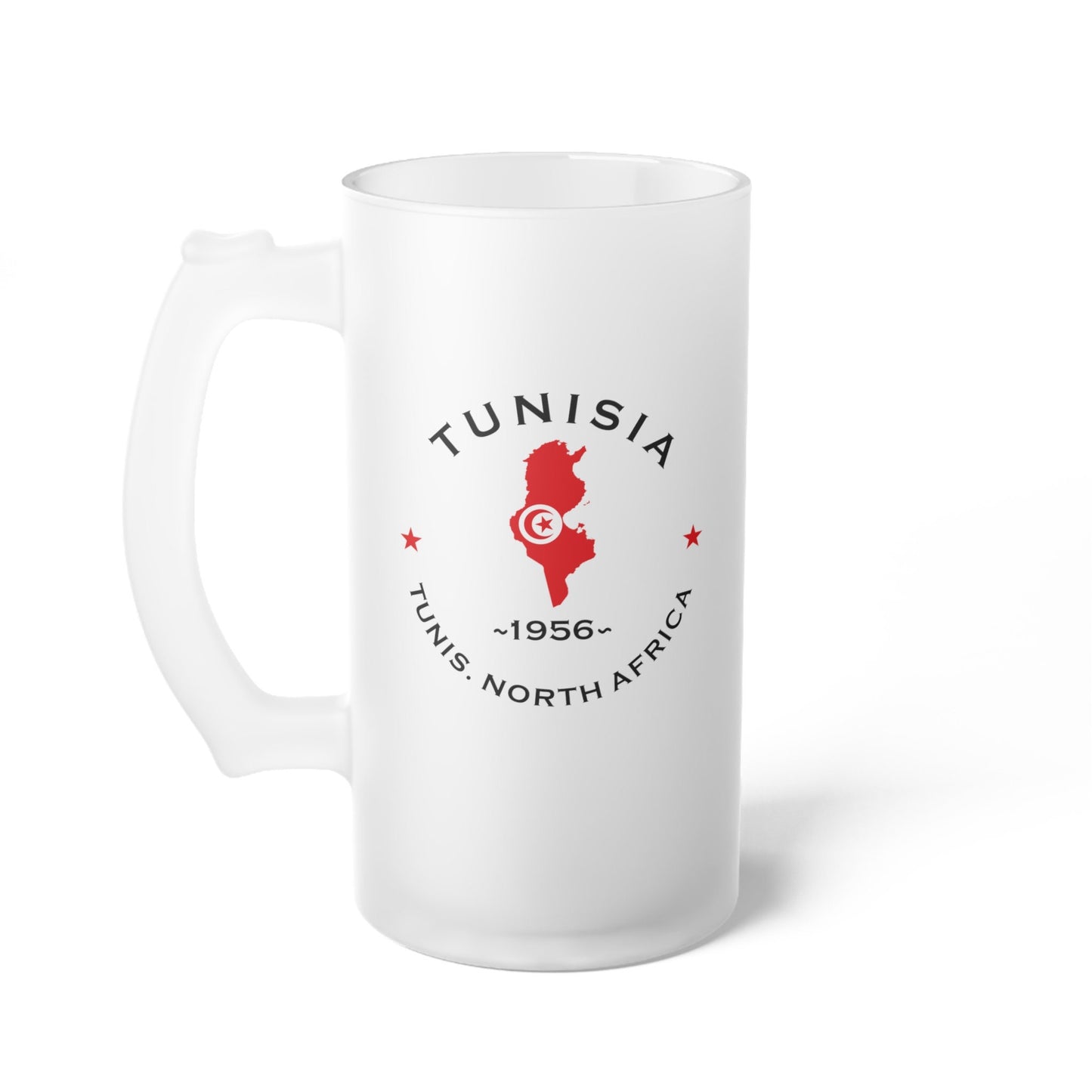 Tunisian  Frosted Glass Beer Mug