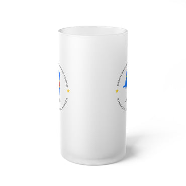 Congolese  Frosted Glass Beer Mug