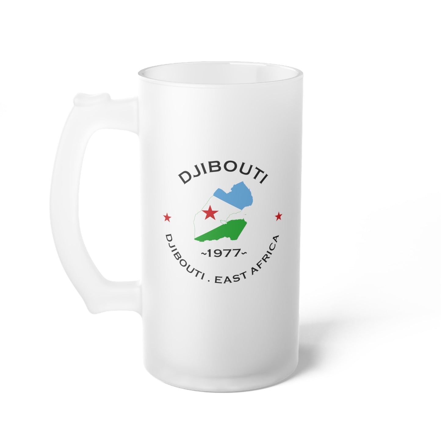 Djibouti  Frosted Glass Beer Mug