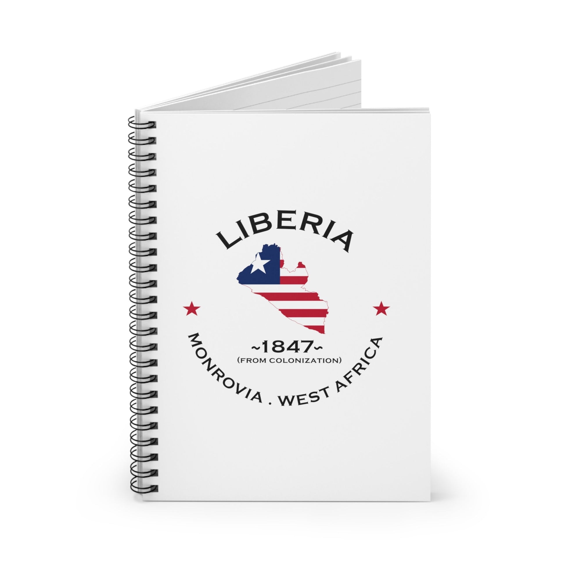 Liberia Inspired Spiral Notebook: African Notepad, Custom Notebook, African Gifts, Souvenirs