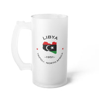 Libya  Frosted Glass Beer Mug