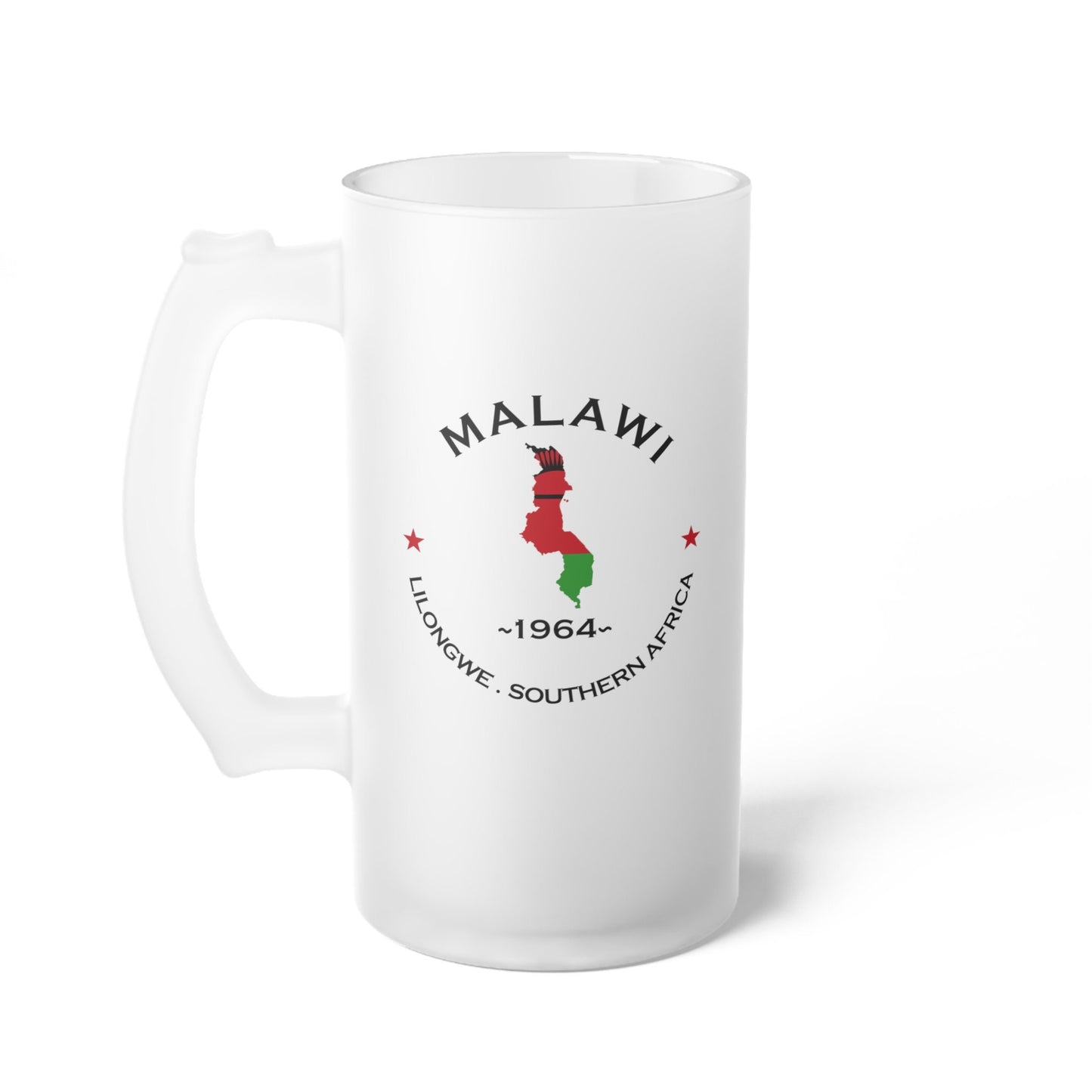 Malawi  Frosted Glass Beer Mug