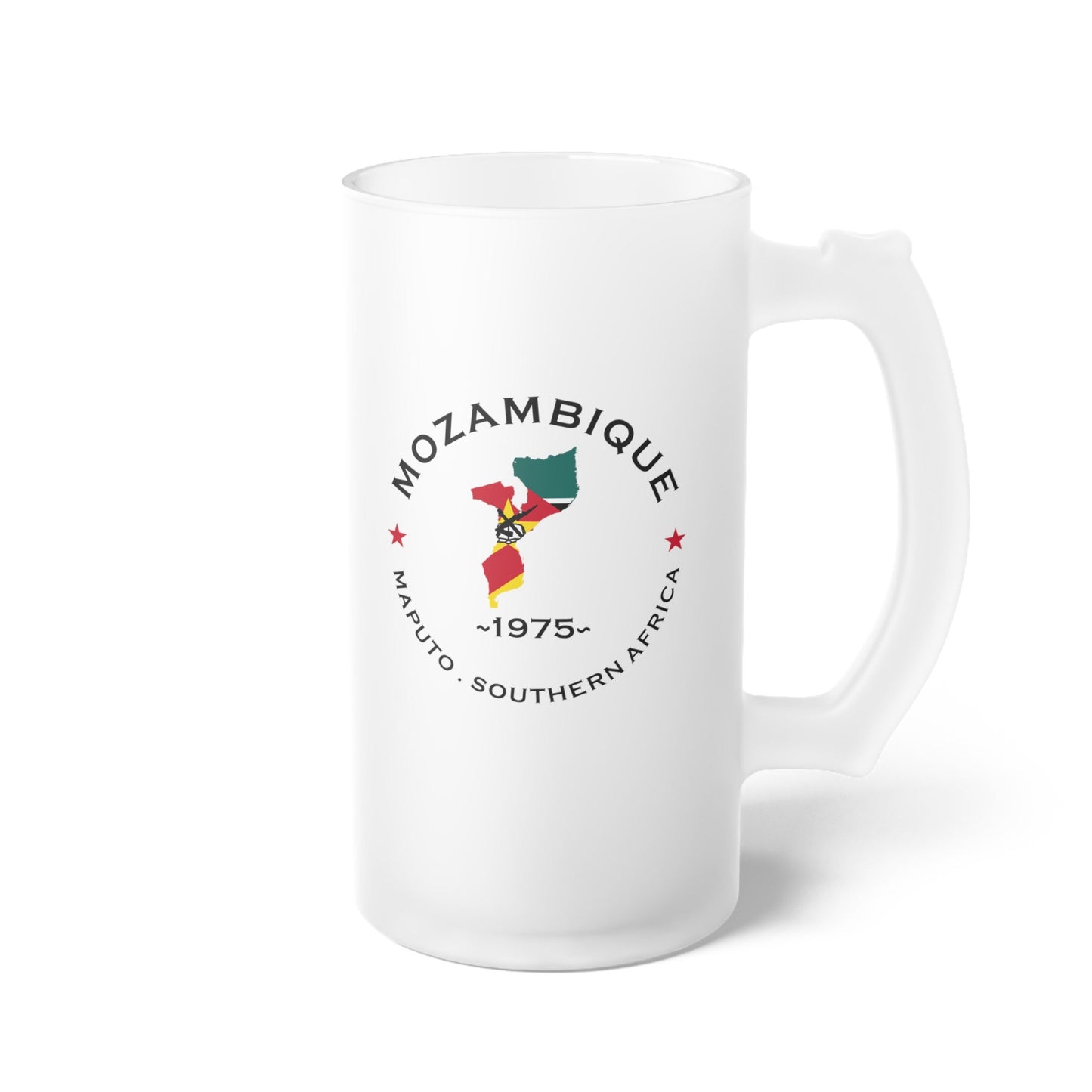 Mozambique  Frosted Glass Beer Mug