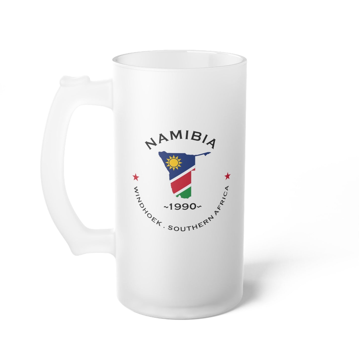 Namibia  Frosted Glass Beer Mug