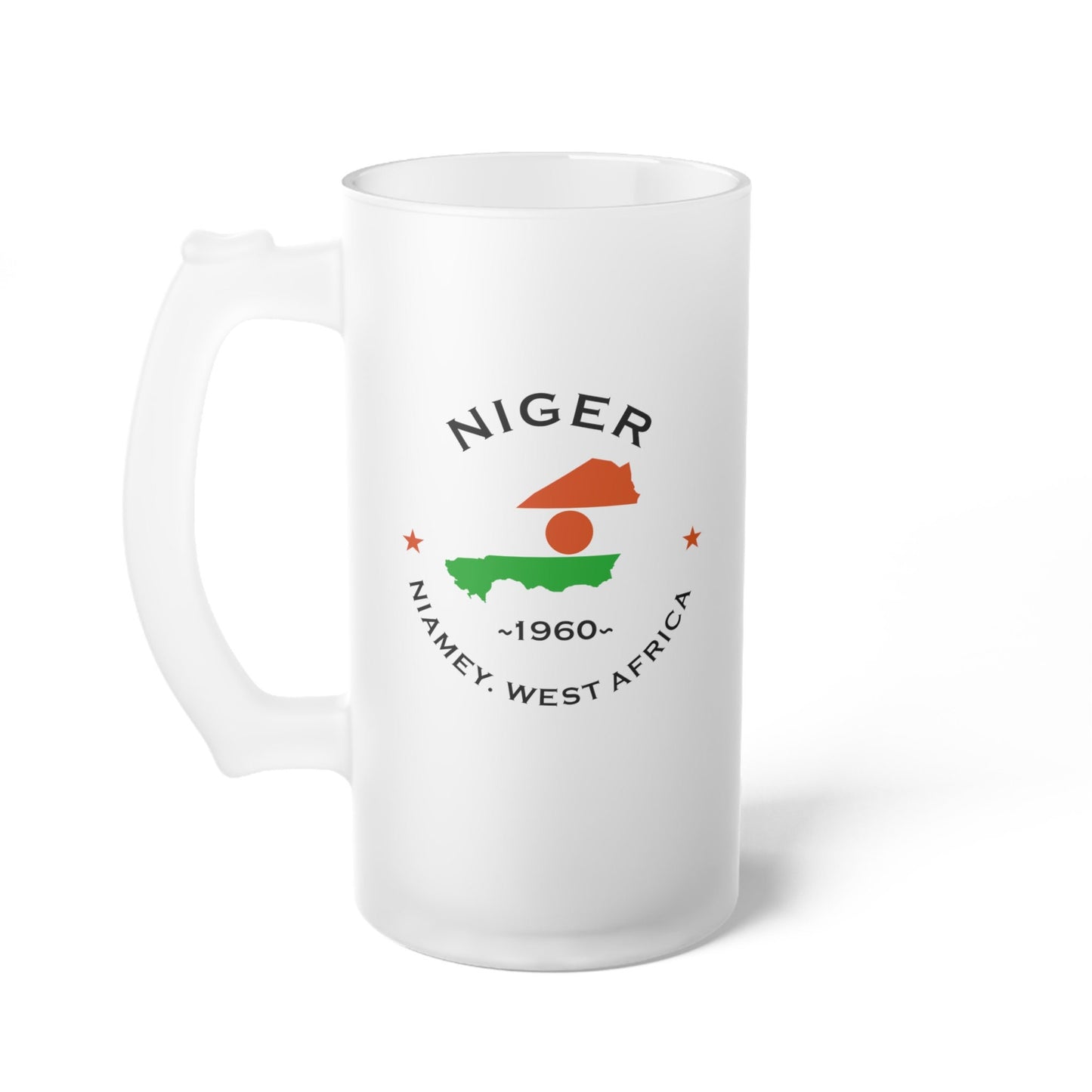 Niger  Frosted Glass Beer Mug