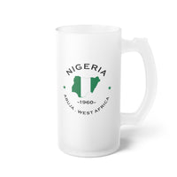 Nigeria  Frosted Glass Beer Mug