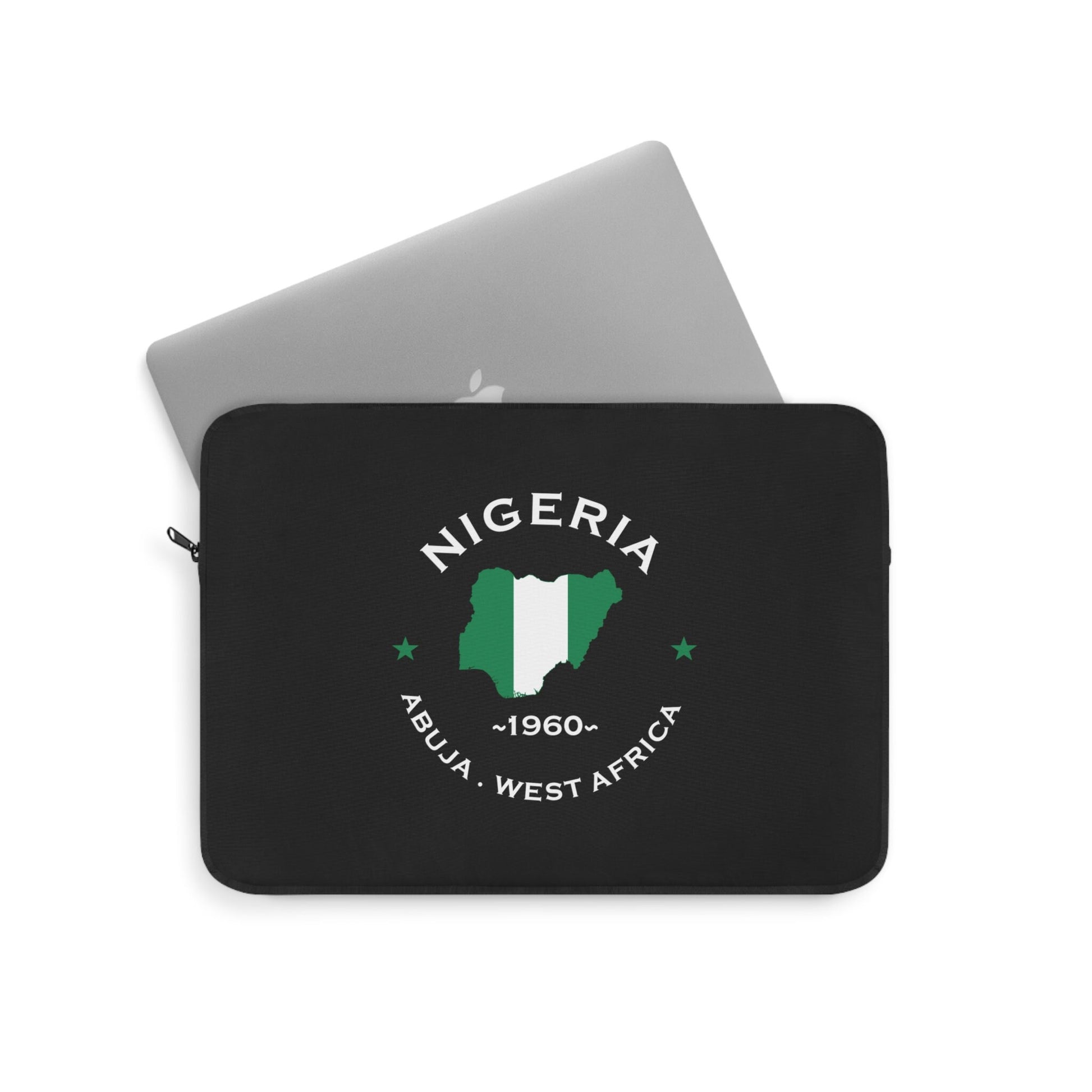 Nigeria Inspired Laptop Sleeve- 13-inch Laptop Black Laptop Sleeve Nigeria 1960