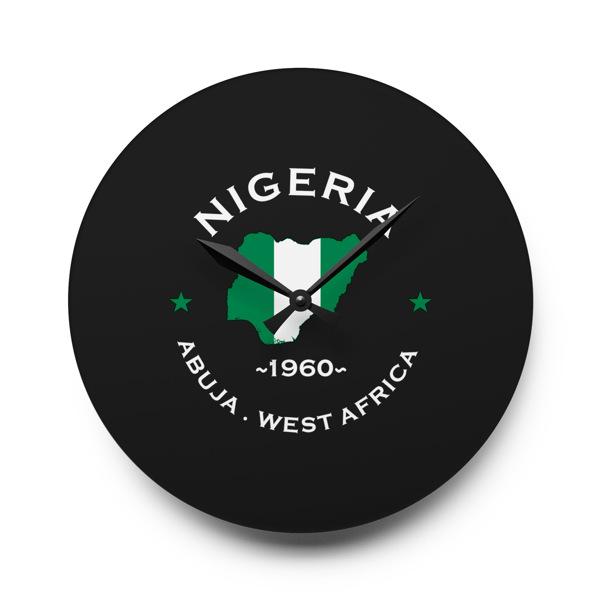 Nigeria Inspired Acrylic Wall Clock