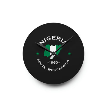 Nigeria Inspired Acrylic Wall Clock