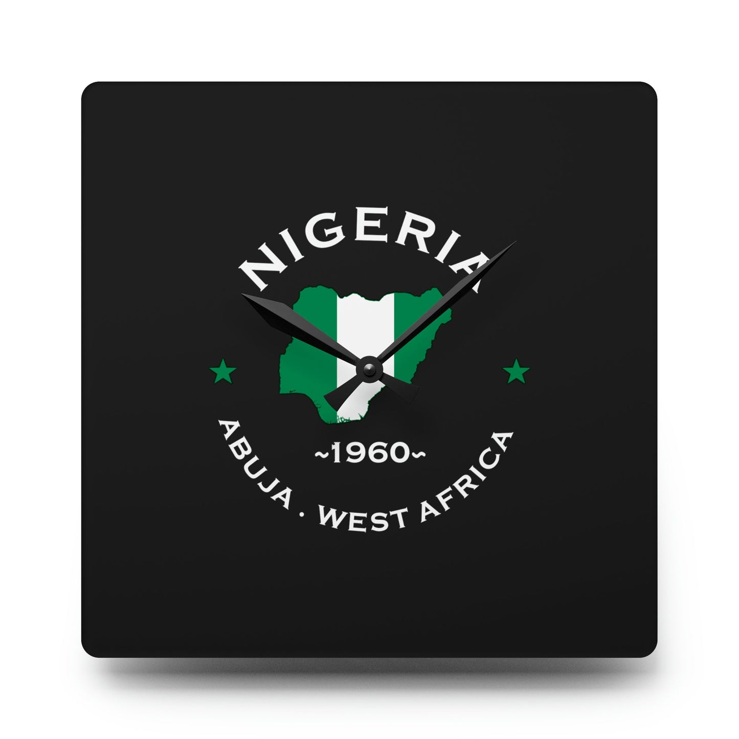 Nigeria Inspired Acrylic Wall Clock