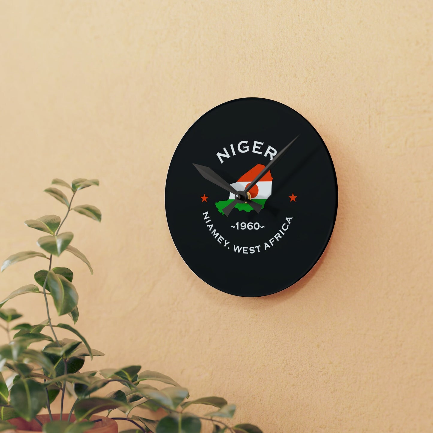 Niger Inspired Acrylic Wall Clock