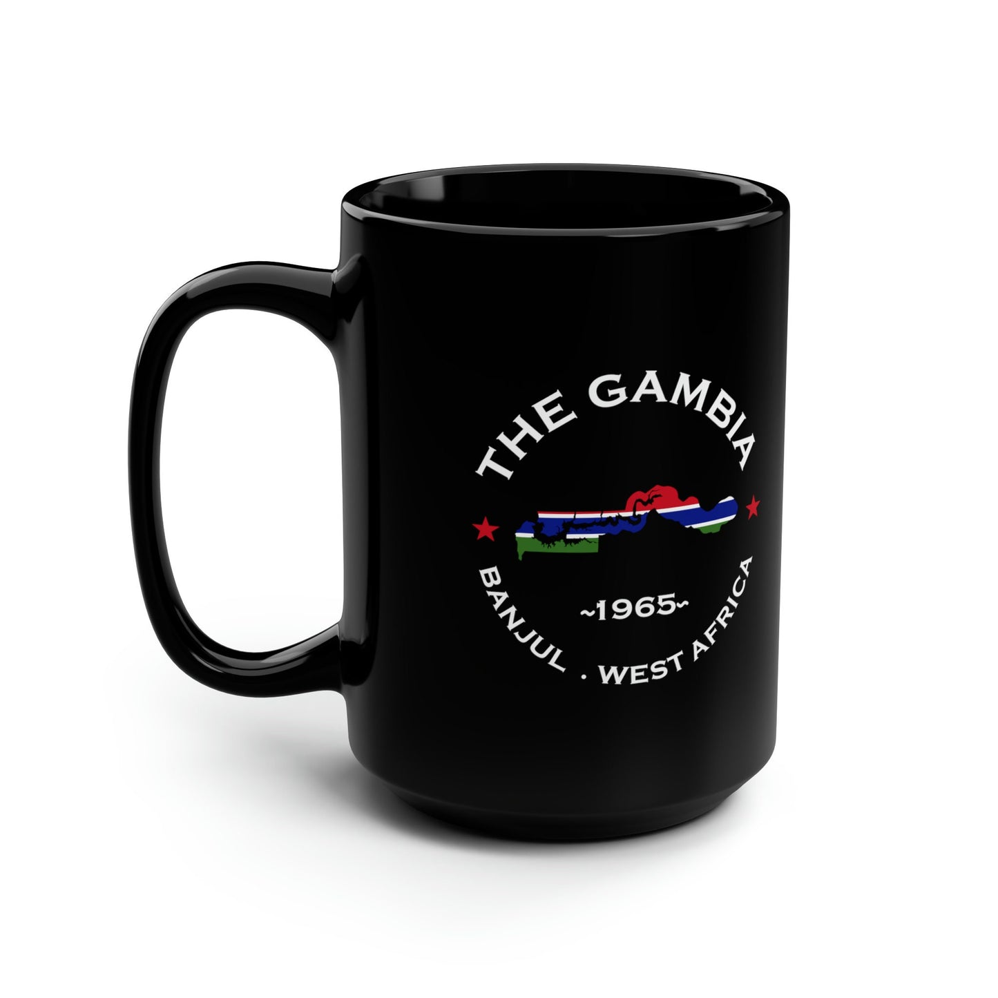 Gambia Black Mug, 15oz