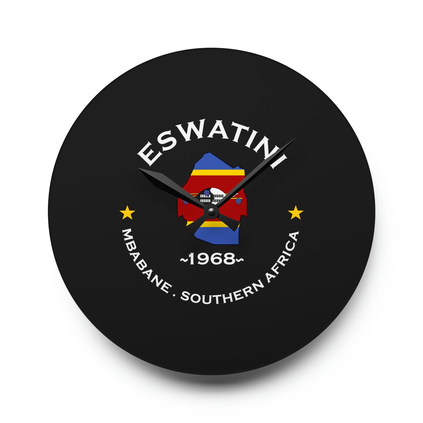 Eswatini Acrylic Wall Clock