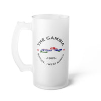 Gambia  Frosted Glass Beer Mug