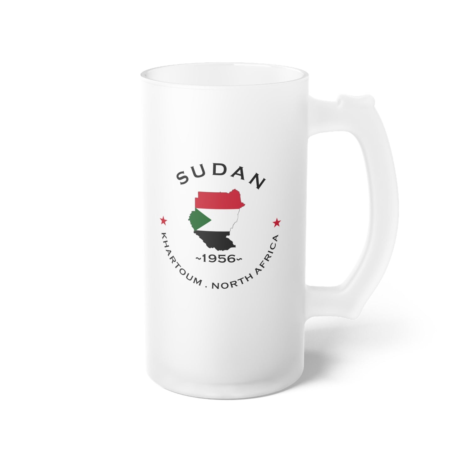 Sudan  Frosted Glass Beer Mug