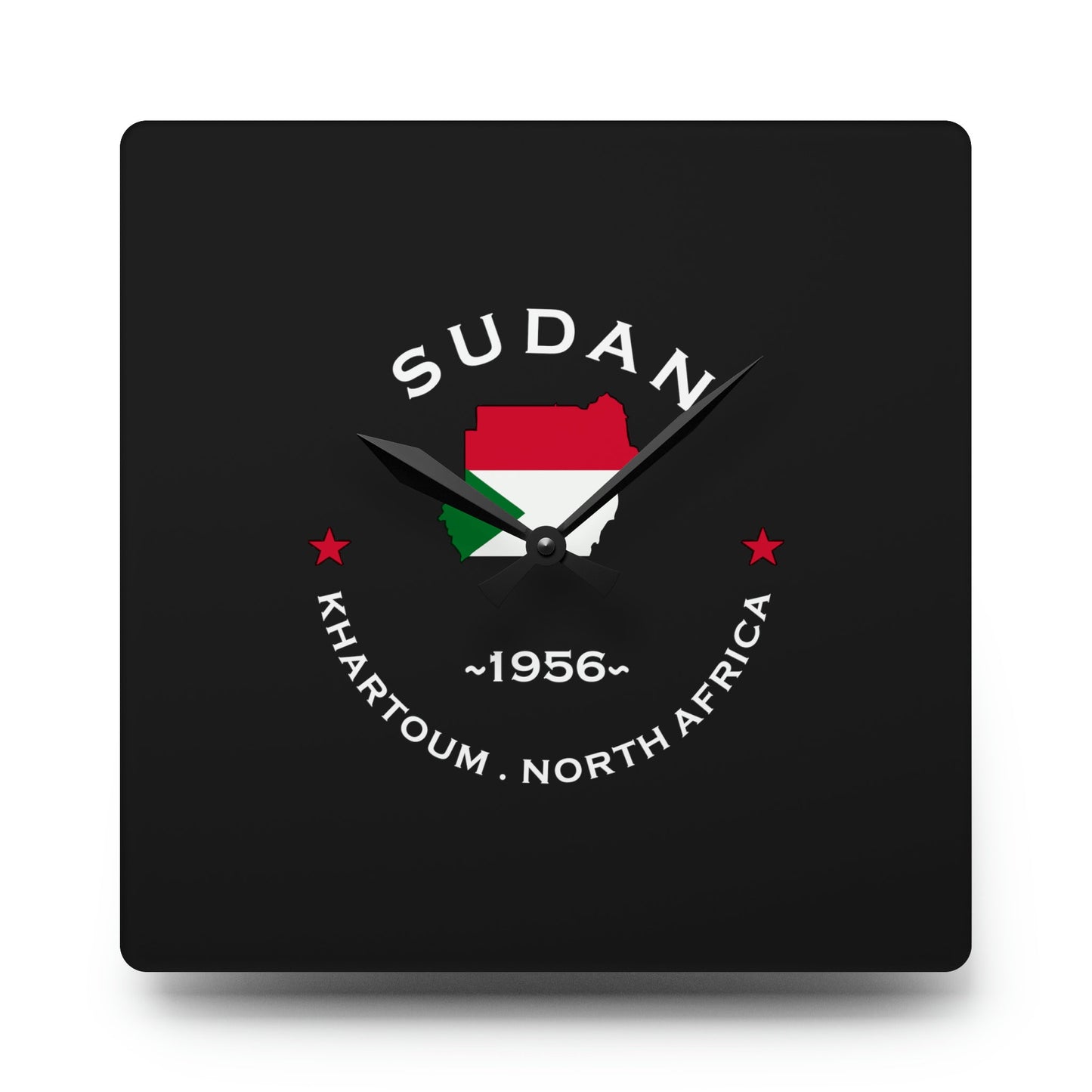 Sudan Inspired Acrylic Wall Clock