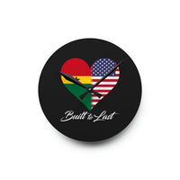 Ghana/ USA Interracial Inspired Acrylic Wall Clock