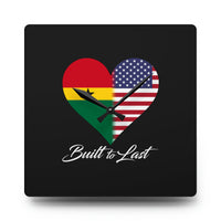 Ghana/ USA Interracial Inspired Acrylic Wall Clock