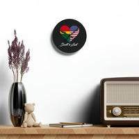 Ghana/ USA Interracial Inspired Acrylic Wall Clock
