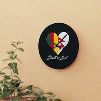 Cameroon/Nepal Interracial Inspired Acrylic Wall Clock