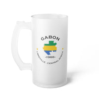 Gabon  Frosted Glass Beer Mug