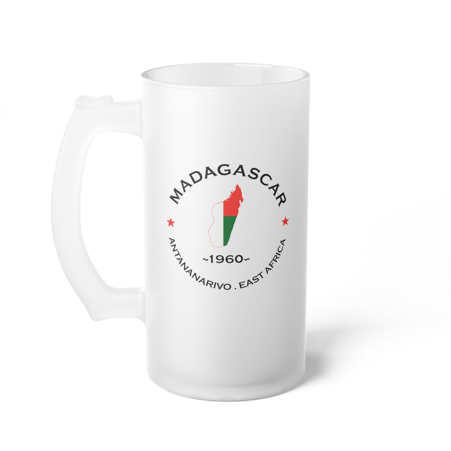 Madagascar   Frosted Glass Beer Mug