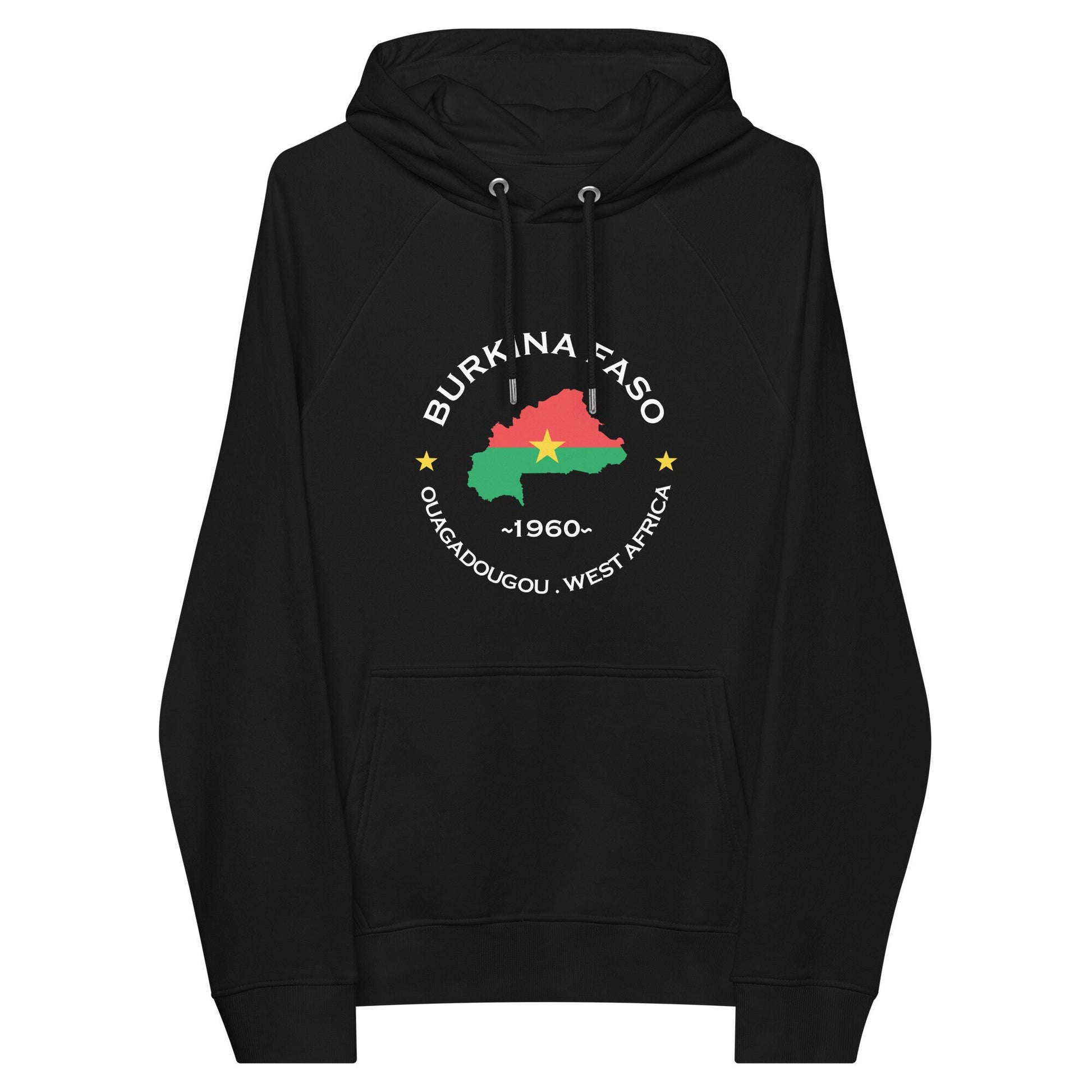 Burkina Faso Unisex eco raglan hoodie