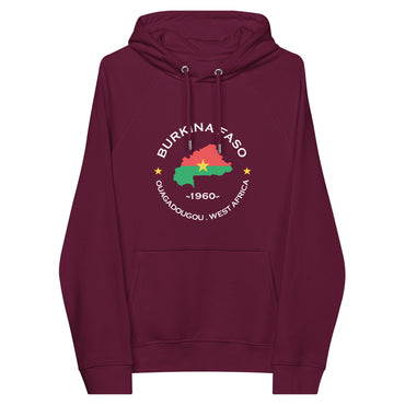 Burkina Faso Unisex eco raglan hoodie