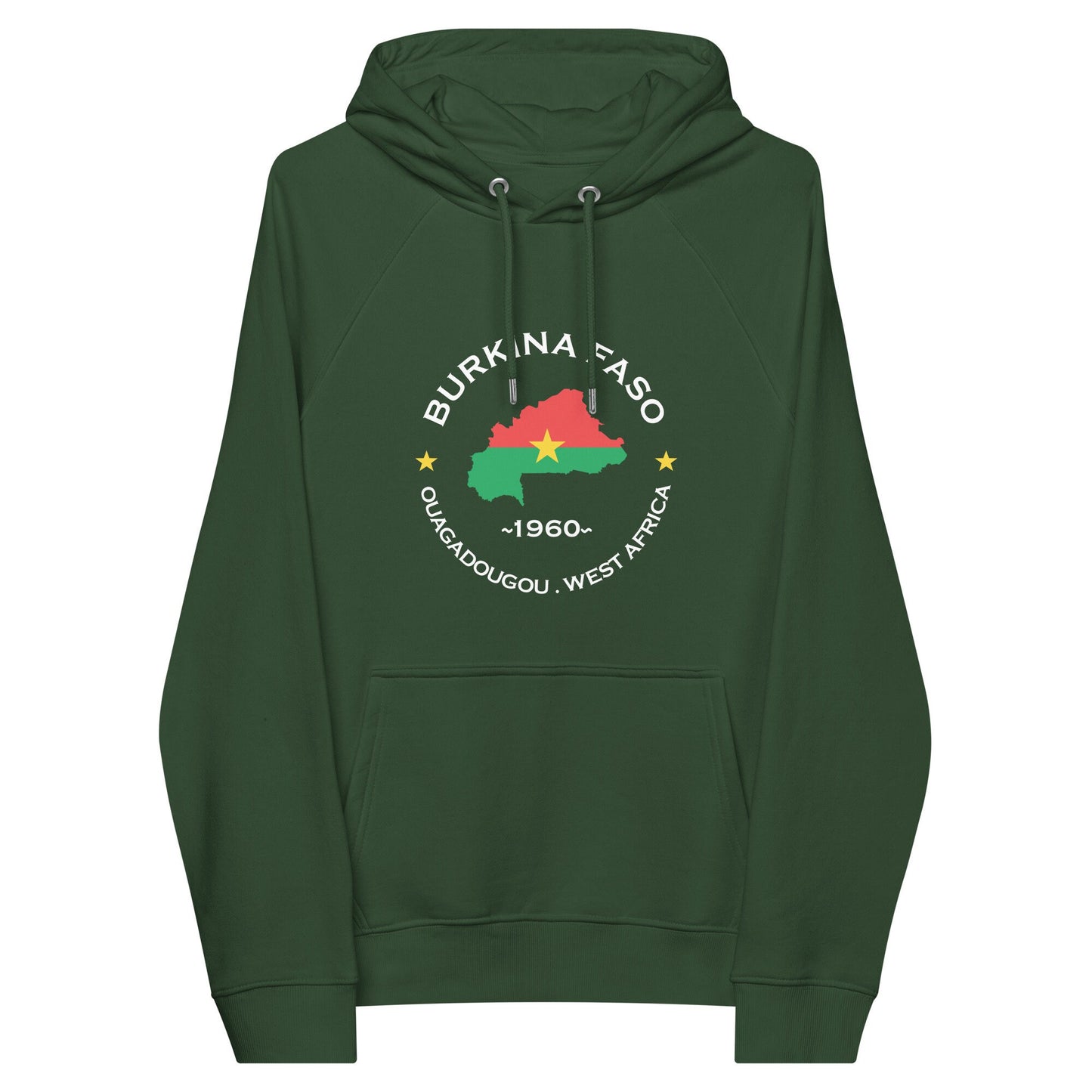 Burkina Faso Unisex eco raglan hoodie