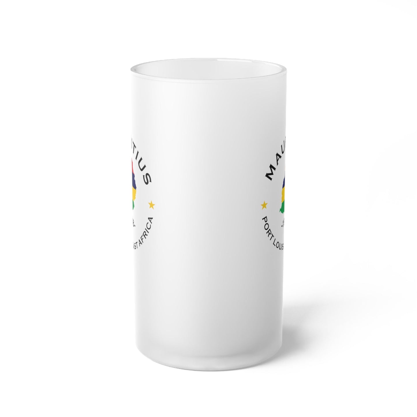 Mauritius  Frosted Glass Beer Mug