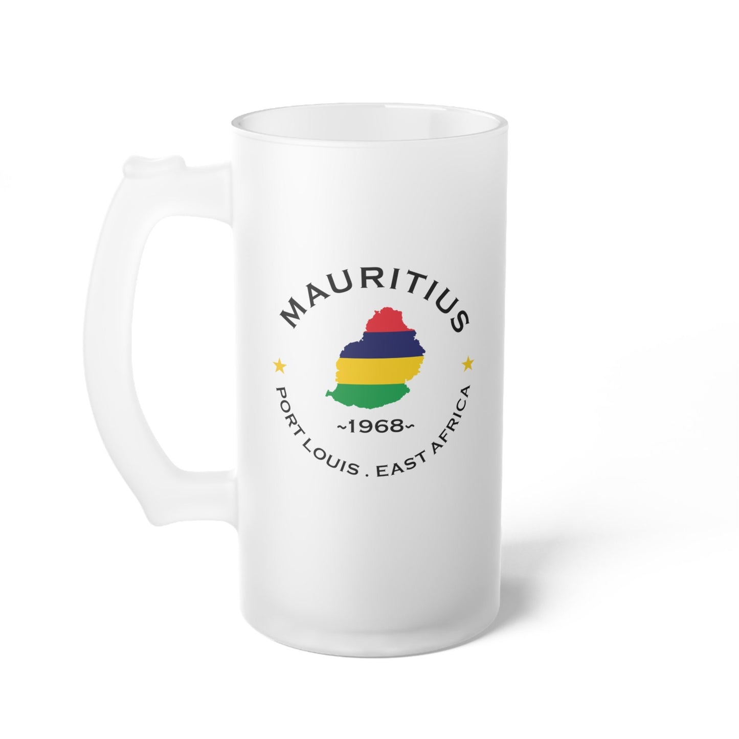 Mauritius  Frosted Glass Beer Mug