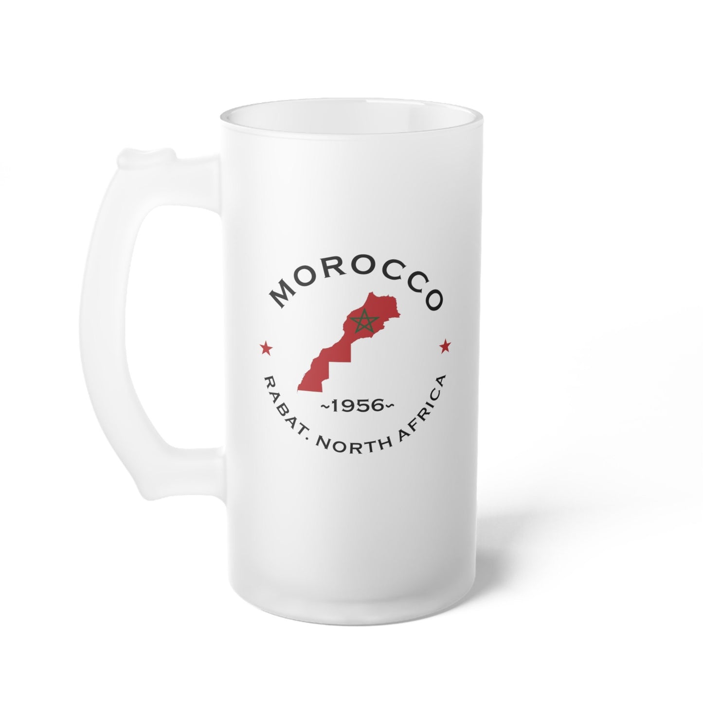 Morocco  Frosted Glass Beer Mug