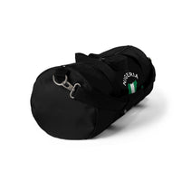 Nigeria Inspired Duffel Bag, Gym Duffle Bag , Black Duffle Bag, Nigeria Flag Canvas Printed Bag