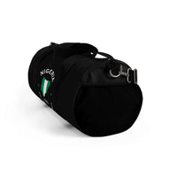 Nigeria Inspired Duffel Bag, Gym Duffle Bag , Black Duffle Bag, Nigeria Flag Canvas Printed Bag