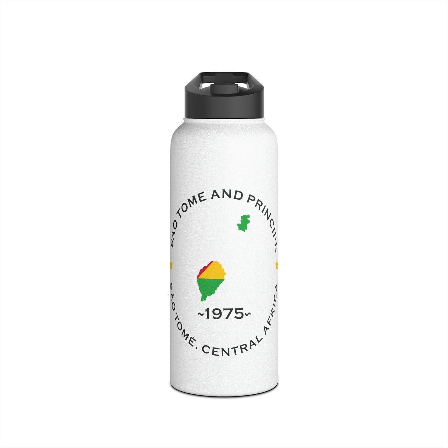 Sao Tome and Principe Stainless Steel Water Bottle.