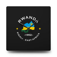 Rwanda Inspired Acrylic Wall Clock