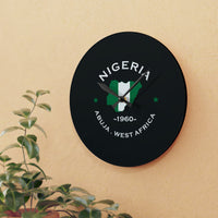 Nigeria Inspired Acrylic Wall Clock
