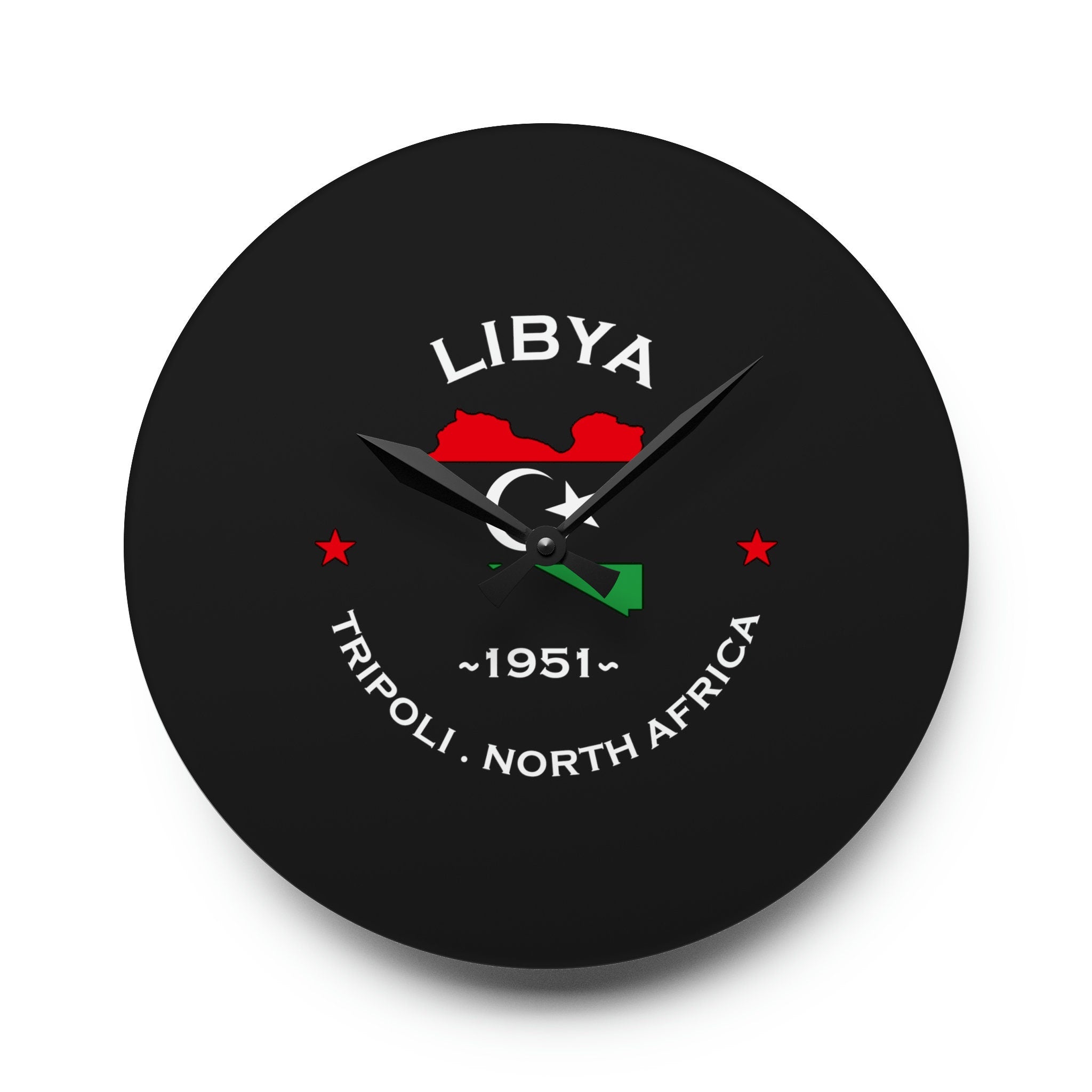 Libya Inspired Acrylic Wall Clock