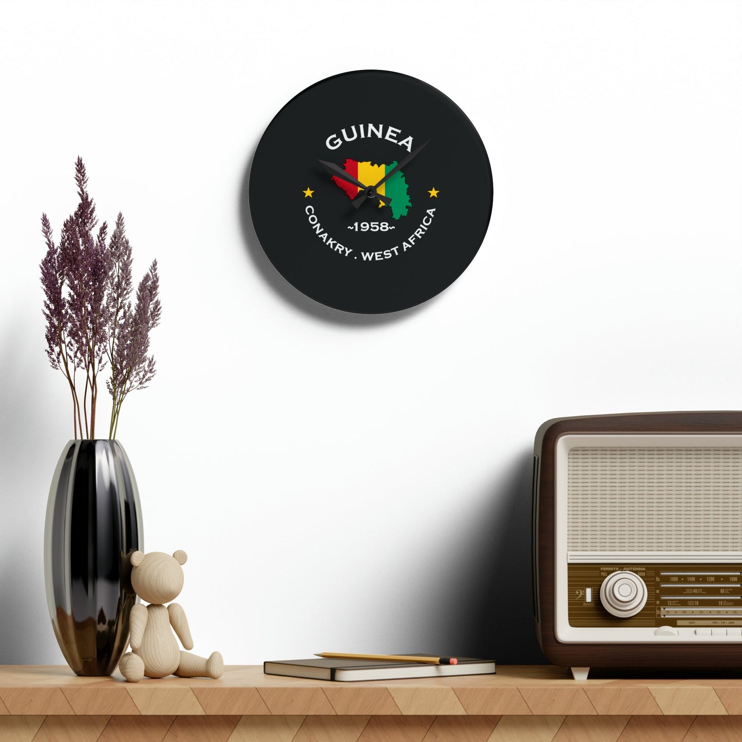 Guinea Acrylic Wall Clock