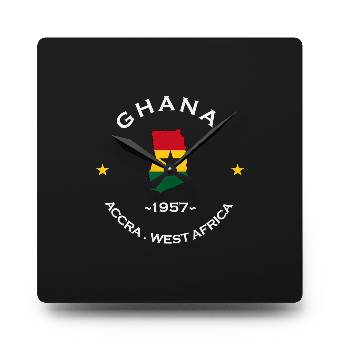 Ghanaian Acrylic Wall Clock