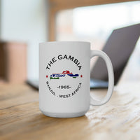 Gambia Inspired White Mug, 15oz Afrrican Gifts, Gambia , African Fashion, Gambia  Gifts