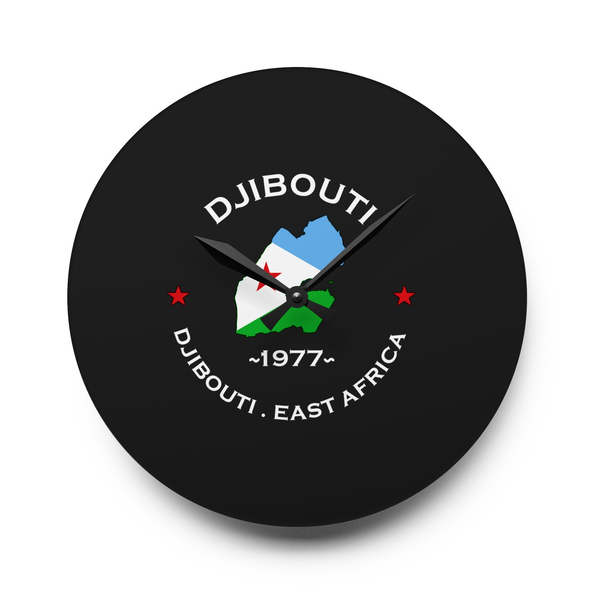 Djibouti Inspired Acrylic Wall Clock