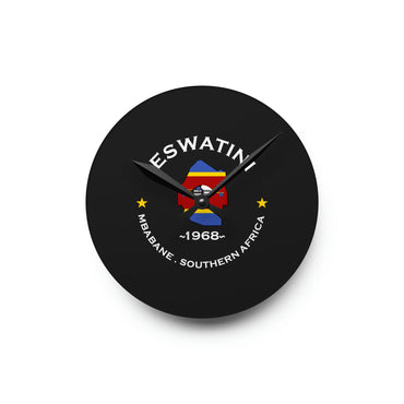 Eswatini Acrylic Wall Clock