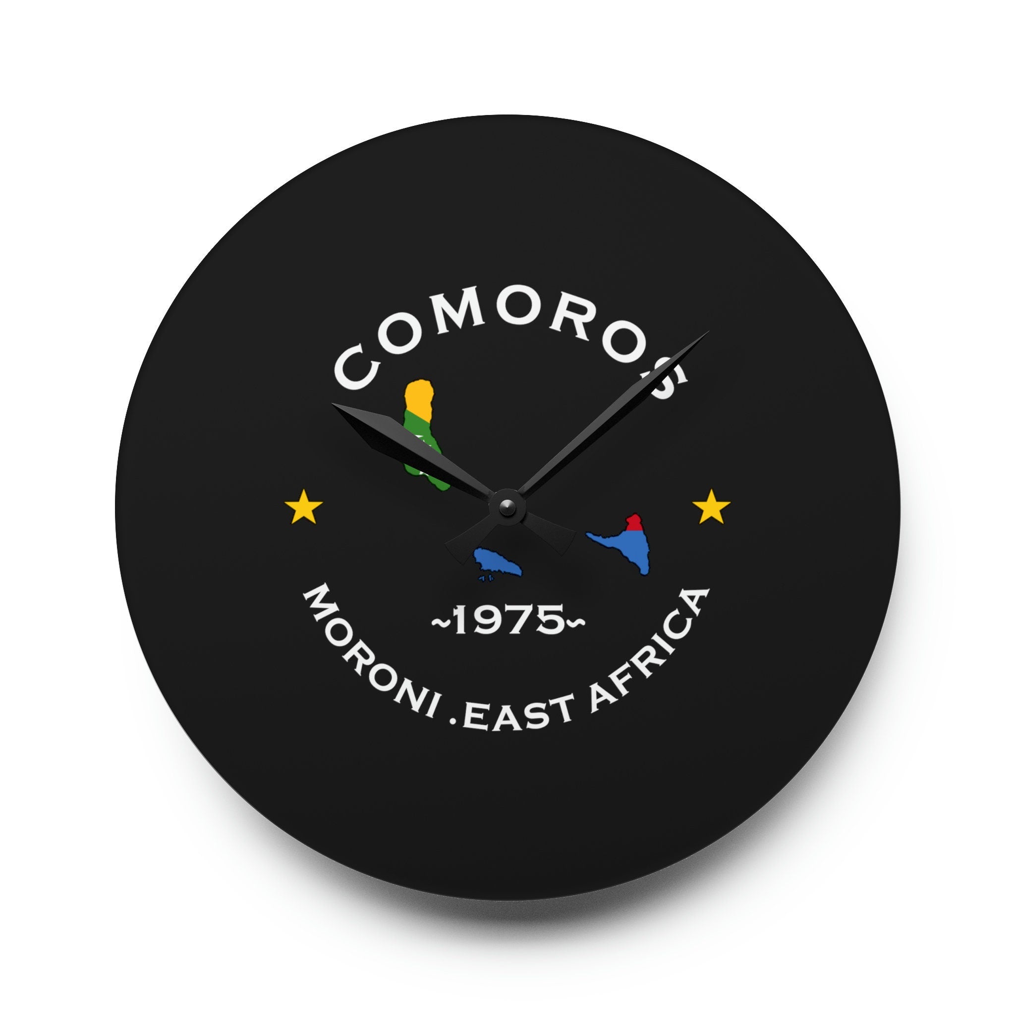 Comoros Acrylic Wall Clock