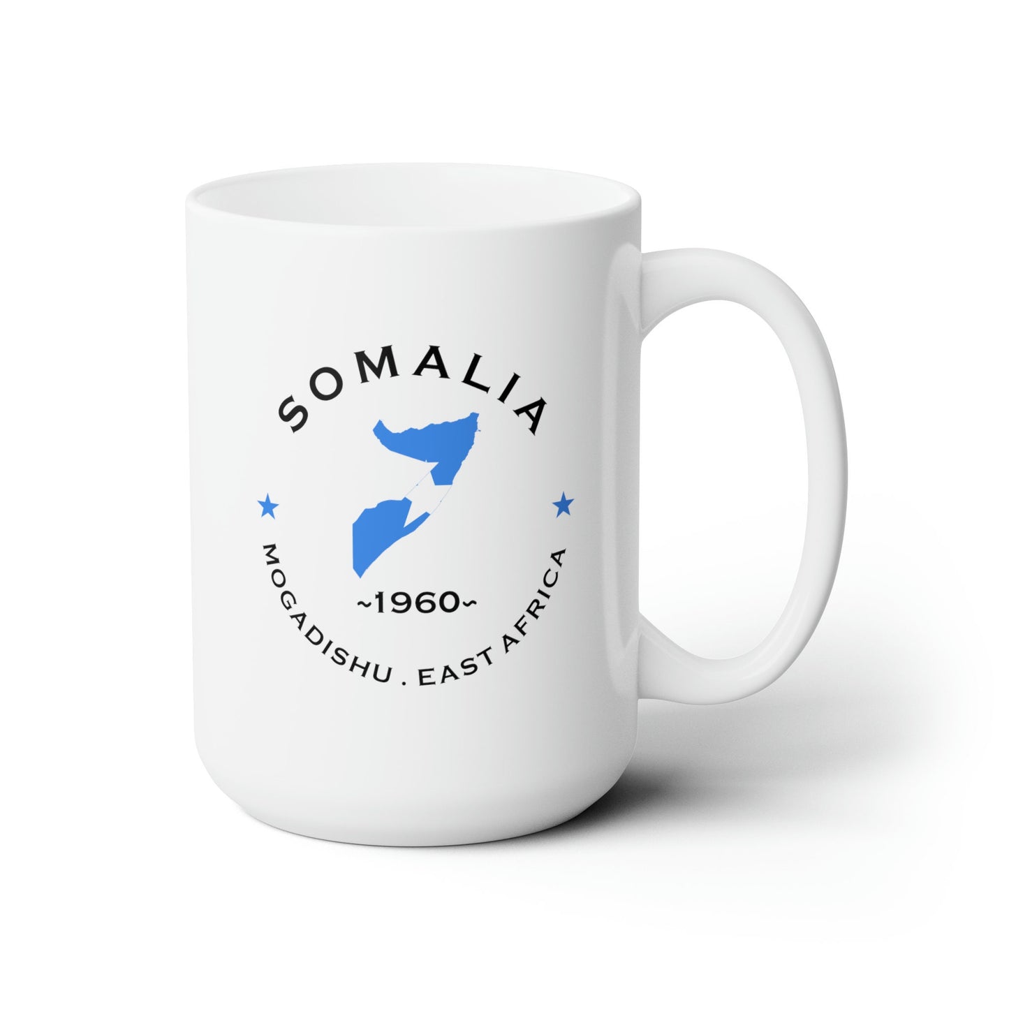 Somalia Inspired White Mug, 15oz Afrrican Gifts, Somalia, African Fashion, Somalia Gifts