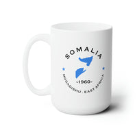 Somalia Inspired White Mug, 15oz Afrrican Gifts, Somalia, African Fashion, Somalia Gifts