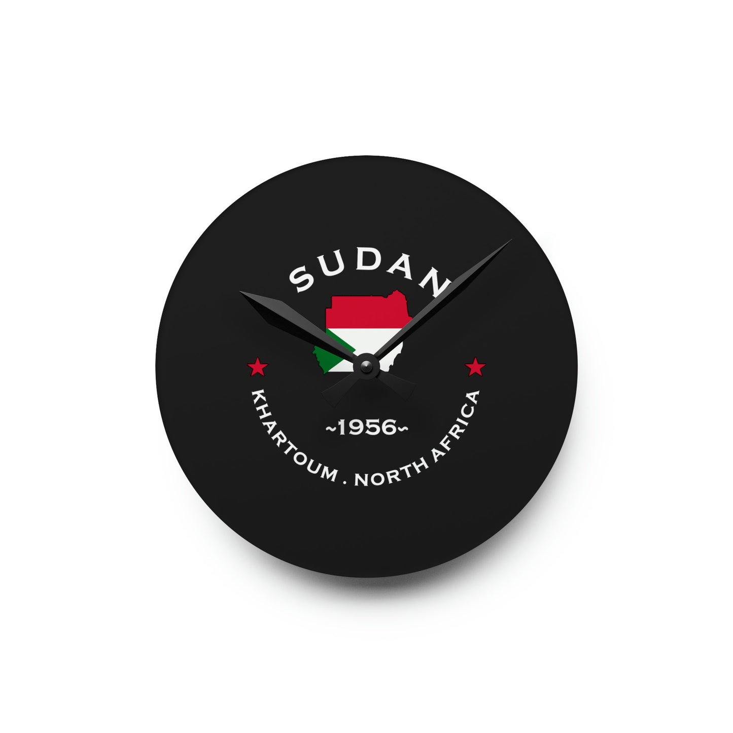 Sudan Inspired Acrylic Wall Clock