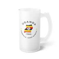 Uganda  Frosted Glass Beer Mug