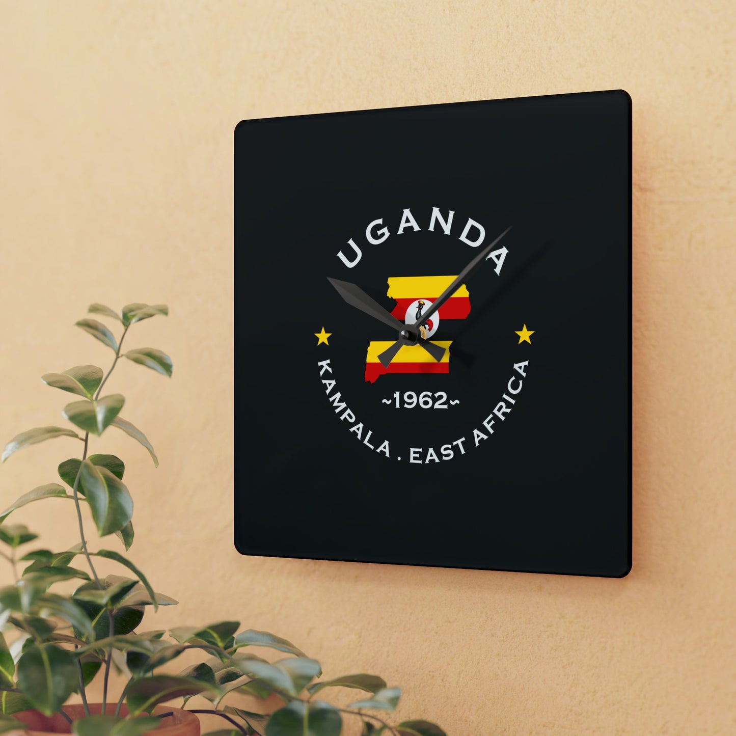 Uganda Acrylic Wall Clock